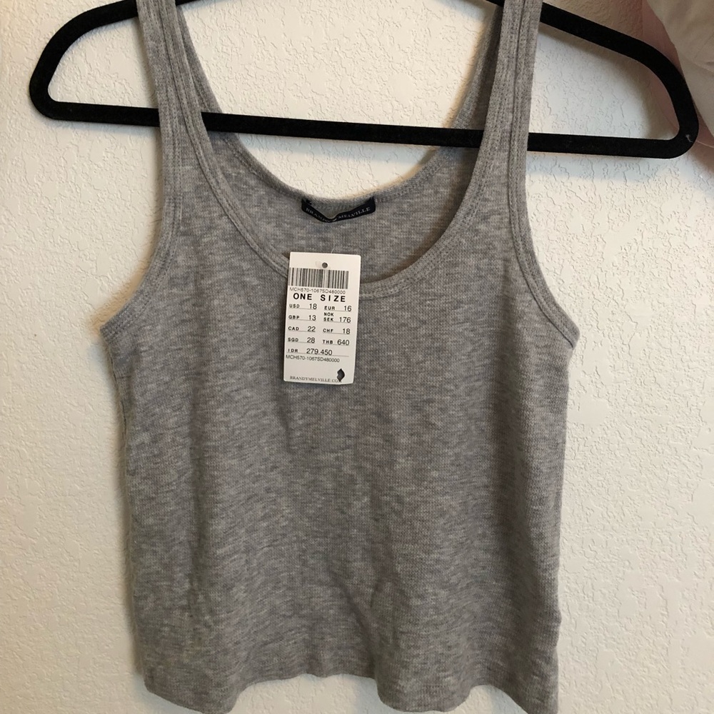 Brandy Melville gray tank top